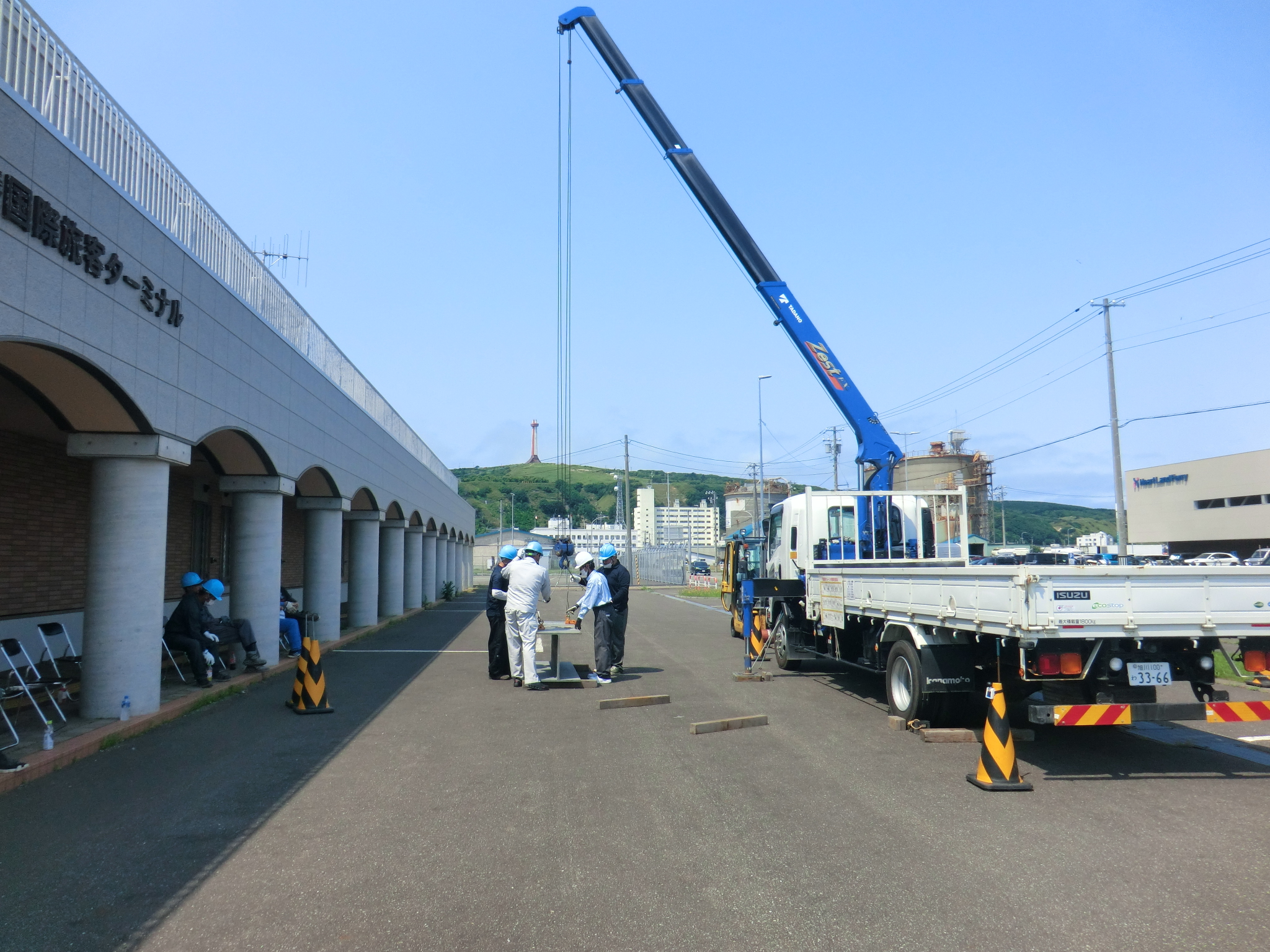 建設機械オペレーター人材育成事業　玉掛け【学科及び実技の様子】